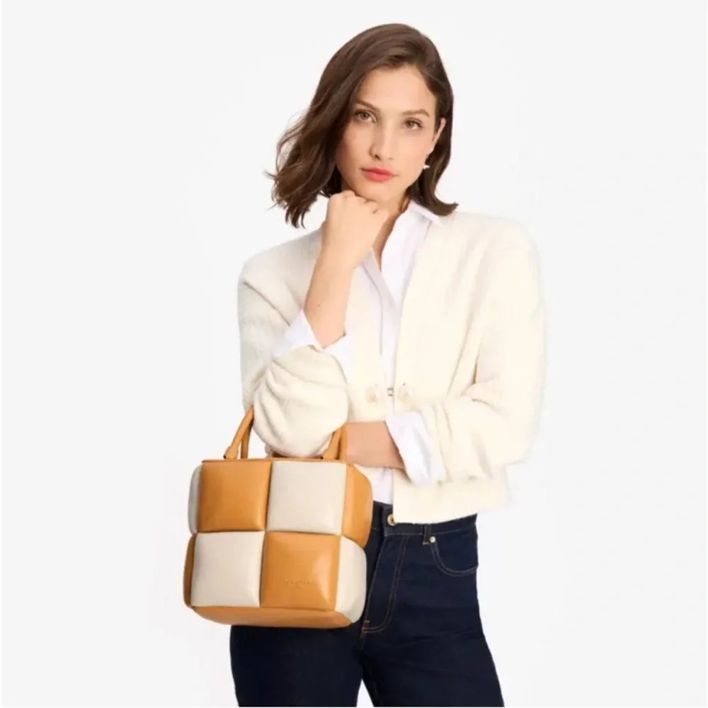 Kate Spade Boxy Colorblocked Tote Satchel Crossbody